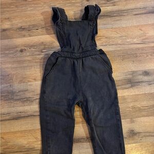 Zara Charcoal Denim Overalls